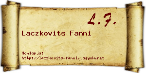 Laczkovits Fanni névjegykártya