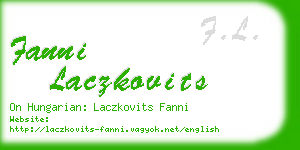 fanni laczkovits business card